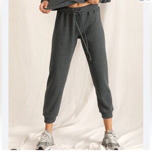 Perfectwhitetee Brooke Cozy Rib Jogger Grey Size Large